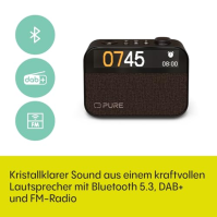 Radiobudík Pure Moment do ložnice a kanceláře (digitální rádio DAB+/FM, Bluetooth, bílý šum, světlo pro buzení, noční světlo, bu